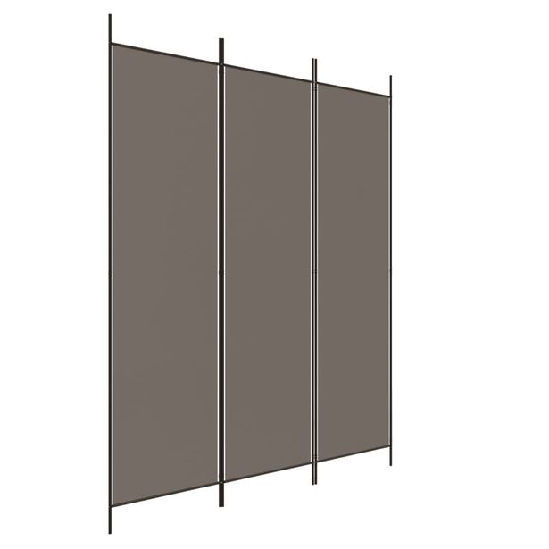 Tilanjakaja 3-paneelinen antrasiitti 150x220 cm kangas (50196)
