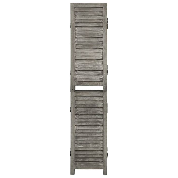 Tilanjakaja 3-paneelinen harmaa 106,5x166 cm täysi puu (38574)
