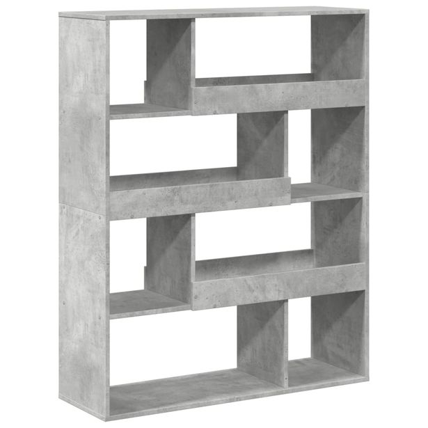 Tilanjakaja betoninharmaa 100x33x125,5 cm tekninen puu (09486)