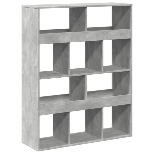 Tilanjakaja betoninharmaa 100x33x125,5 cm tekninen puu (09522)