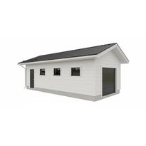 Autotallin runkopaketti Aarni, yhden auton talli ja varasto, kerrosala 39 m²