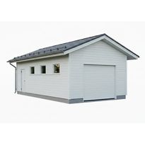 Autotallin runkopaketti, yhden auton kylmä talli, kerrosala 37 m²