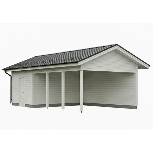 Runkopaketti yhden auton seinälliselle katokselle kylmällä varastolla, kerrosala 13 m²