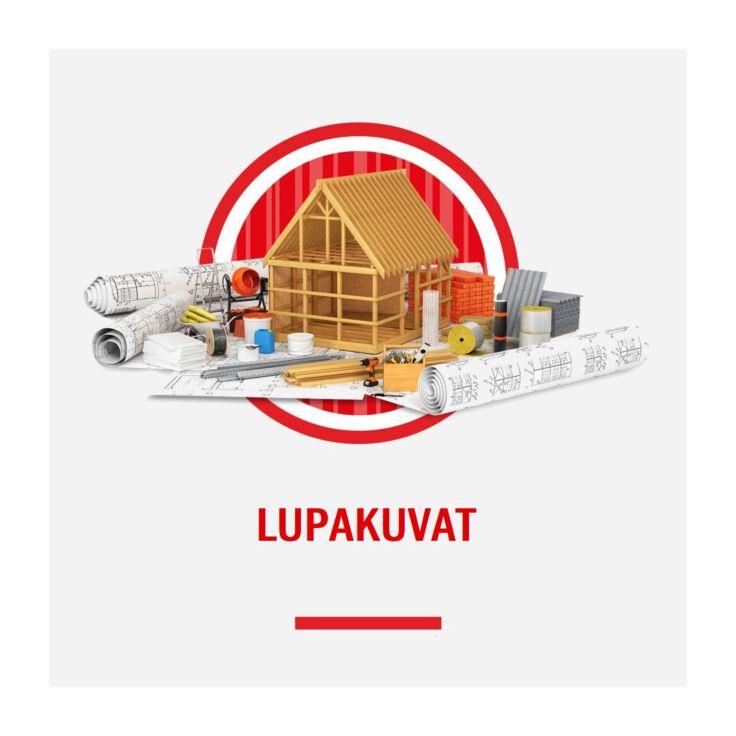 Lupakuvat piharakennukselle, yksilöllisesti suunniteltuna