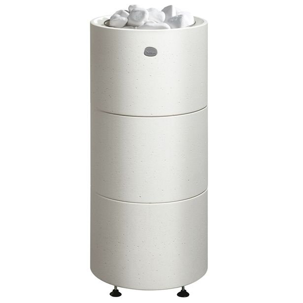 Sähkökiuas Tulikivi Kuura 1 105, 10.5kW, 9-15m³, valukivi, erillinen ohjaus, valkoinen