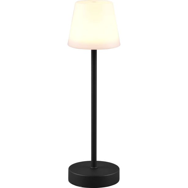 LED-ulkopöytävalaisin Trio Martinez, ladattava, mattamusta