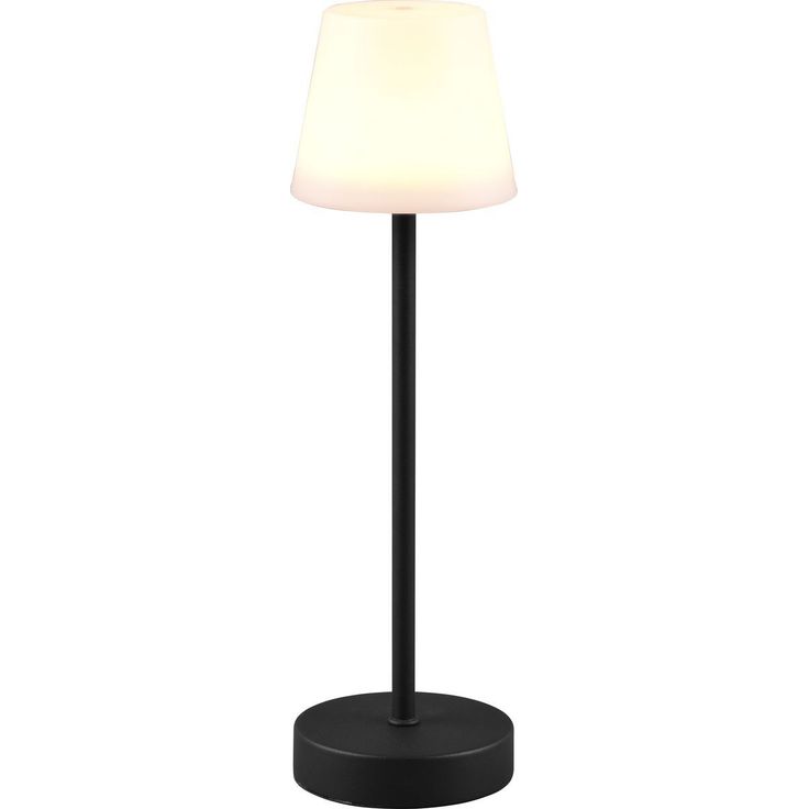 LED-ulkopöytävalaisin Trio Martinez, ladattava, mattamusta