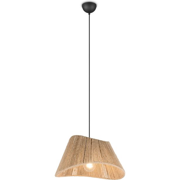 Riippuvalaisin Trio Valerie, E27, luonnollinen väri/juutti