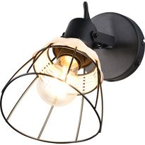 Spottivalaisin Trio Jerome, 1-osainen, E27, mattamusta/rottinki
