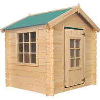 Leikkimökki Timbela M570Z, 0.86m², vihreä katto, Verkkokaupan poistotuote