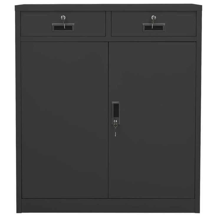 Toimistokaappi antrasiitti 90x40x102 cm teräs (36412)