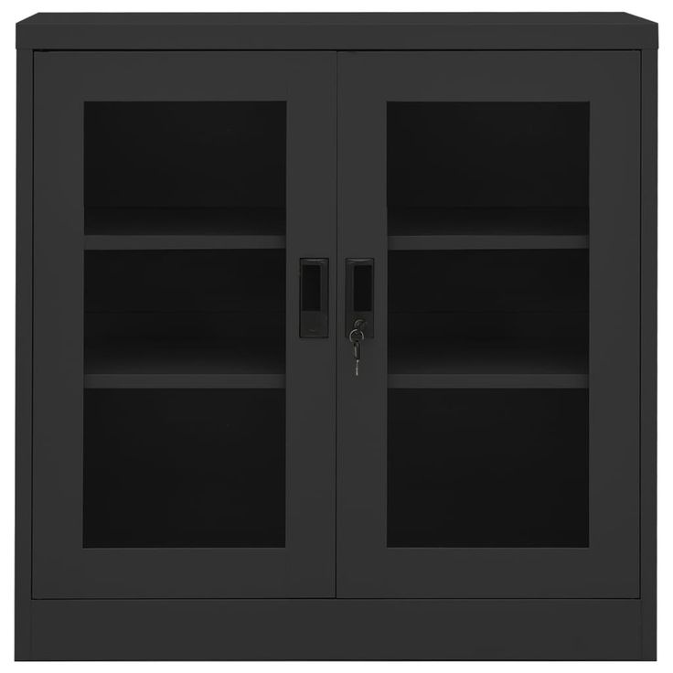 Toimistokaappi antrasiitti 90x40x90 cm teräs (35933)
