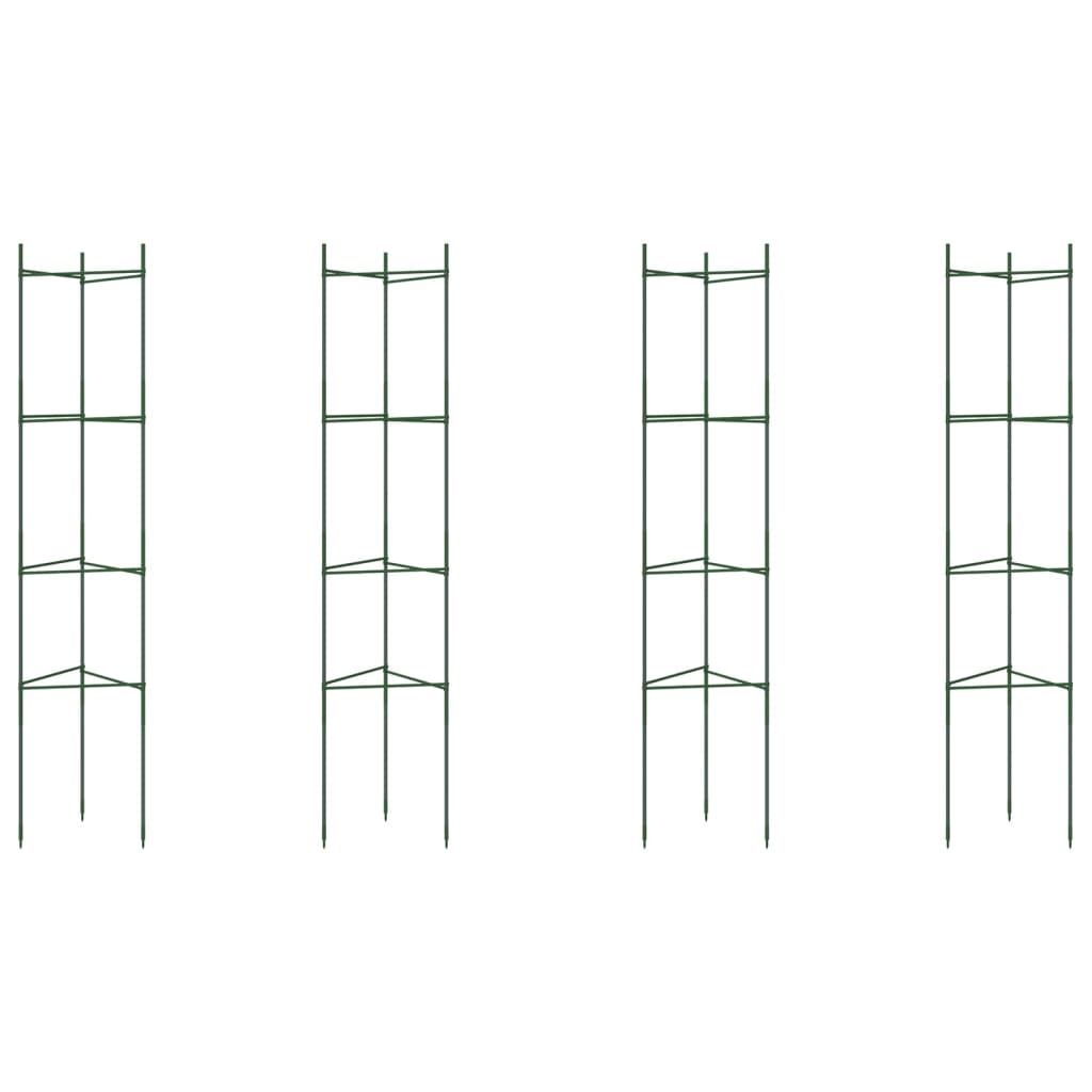 Tomaattihäkki 4 kpl 154 cm teräs ja PP (81485)