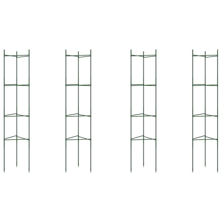 Tomaattihäkki 4 kpl 154 cm teräs ja PP (81485)