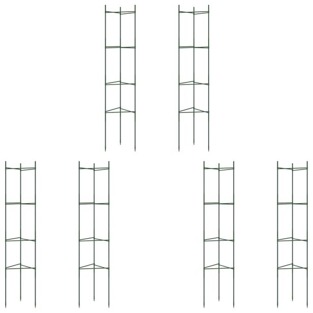 Tomaattihäkki 6 kpl 154 cm teräs ja PP (81489)