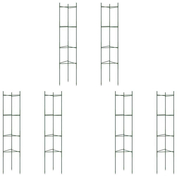 Tomaattihäkki 6 kpl 154 cm teräs ja PP (81489)