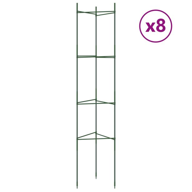 Tomaattihäkki 8 kpl 154 cm teräs ja PP (81493)
