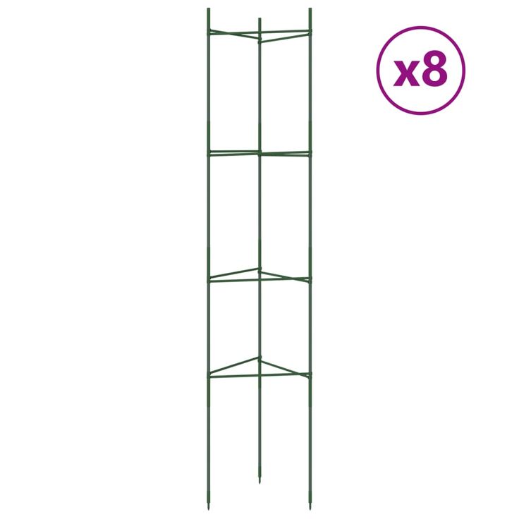Tomaattihäkki 8 kpl 154 cm teräs ja PP (81493)