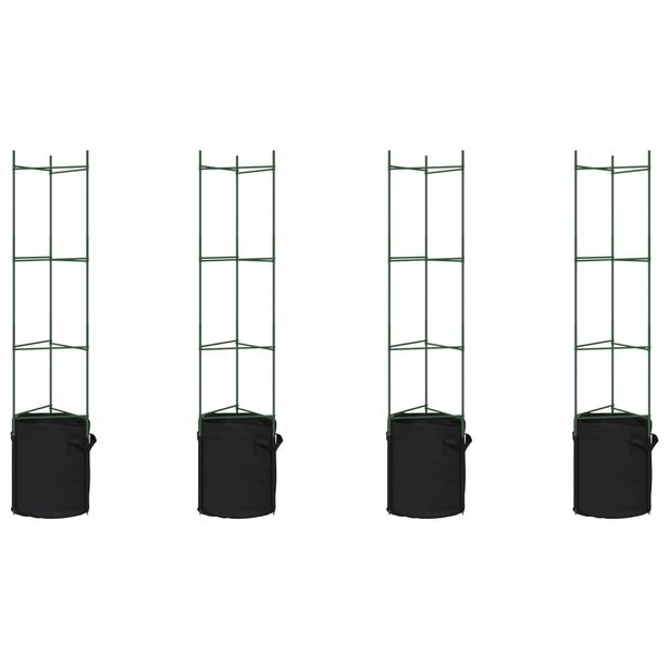 Tomaattihäkki kasvipussilla 8 kpl 154 cm teräs ja PP (81486)