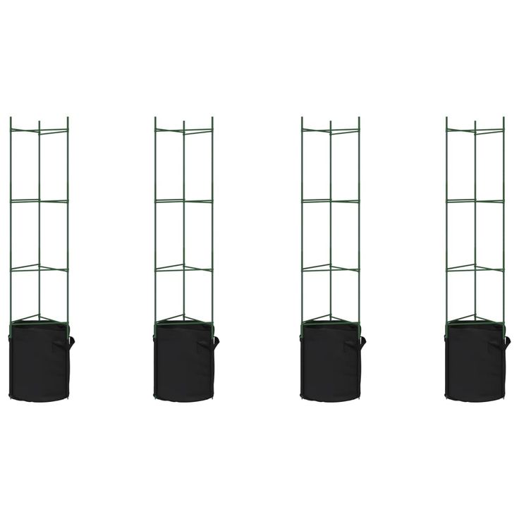 Tomaattihäkki kasvipussilla 8 kpl 154 cm teräs ja PP (81486)