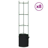 Tomaattihäkki kasvipussilla 8 kpl 154 cm teräs ja PP (81494)