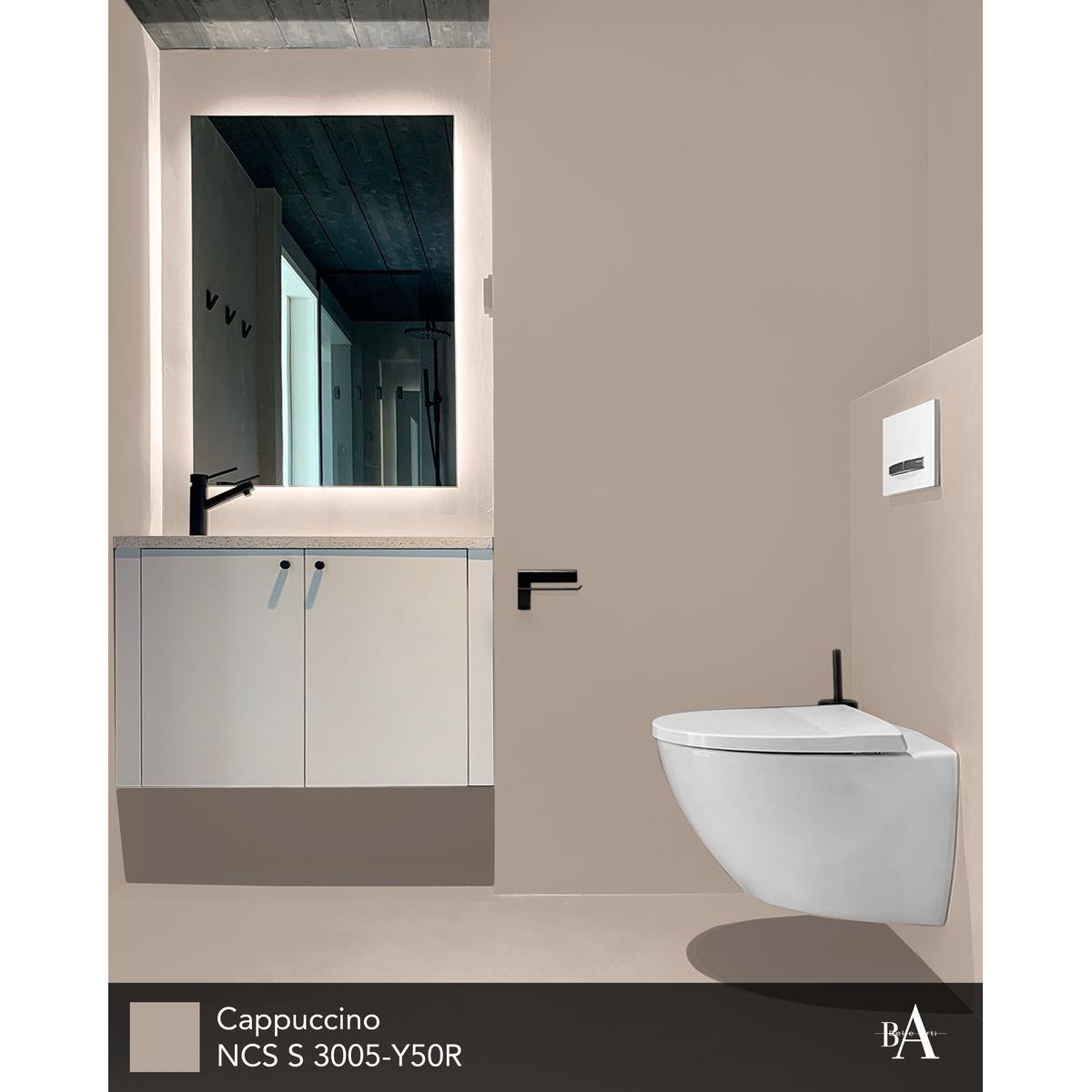 Hartsipinnoite Belle Arti Toscana, kuivat tilat, 10m², Cappuccino, tumma lämmin beige