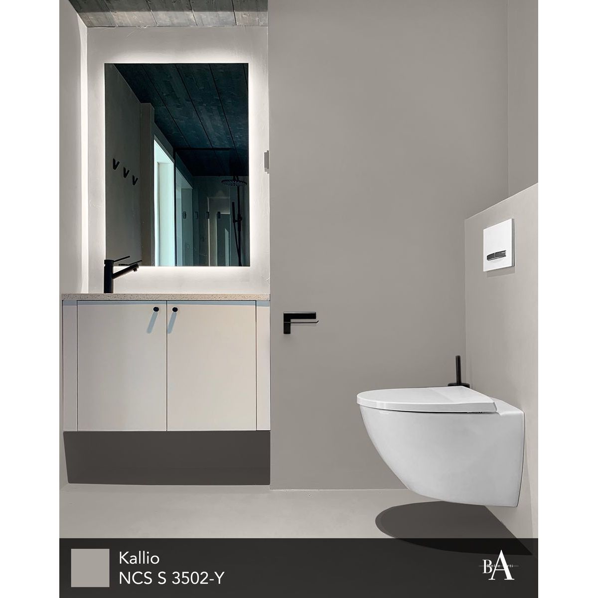 Hartsipinnoite Belle Arti Toscana, 4m², Kallio, betoninharmaa