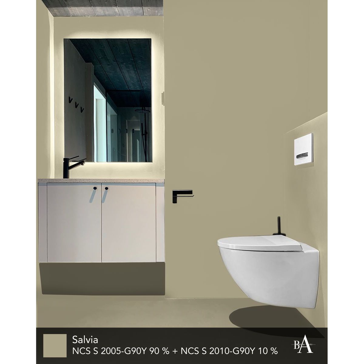 Hartsipinnoite Belle Arti Toscana, kuivat tilat, 10m², Salvia, vihreä greige