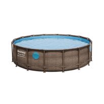 Uima-allassetti Bestway Power Steel Swim Vista, 488x122cm, pyöreä, ikkunalla