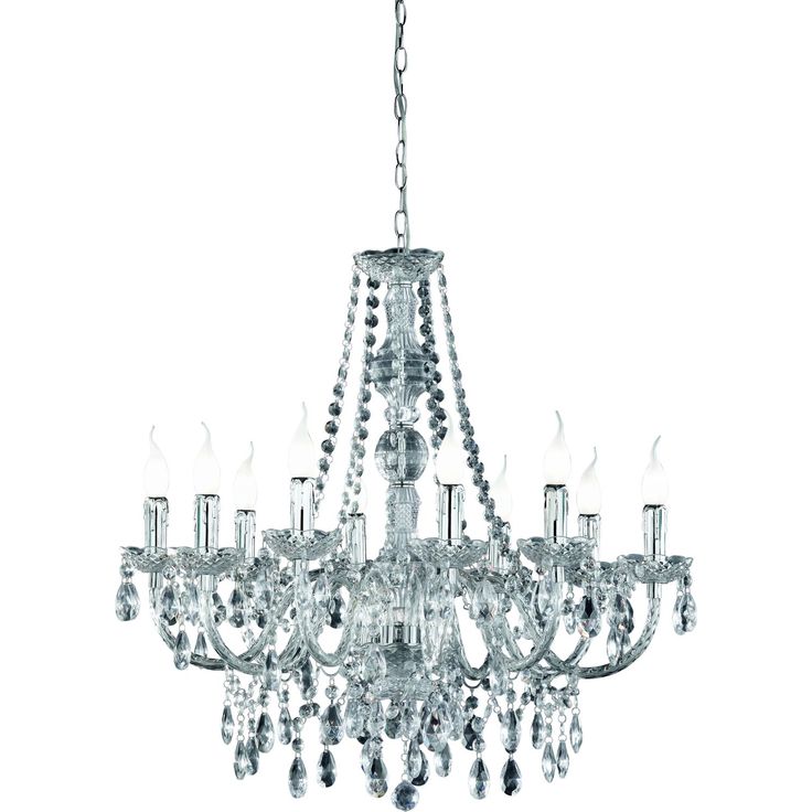 Kattokruunu Trio Luster 10-osainen, Ø76 cm, kromi