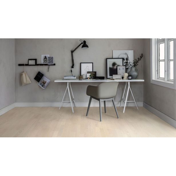 Parketti Tarkett Shade Tammi Northern White TreS, valkoinen, 3-sauva, mattalakattu