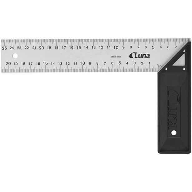 Suorakulma Luna Tools 30cm, alumiinia