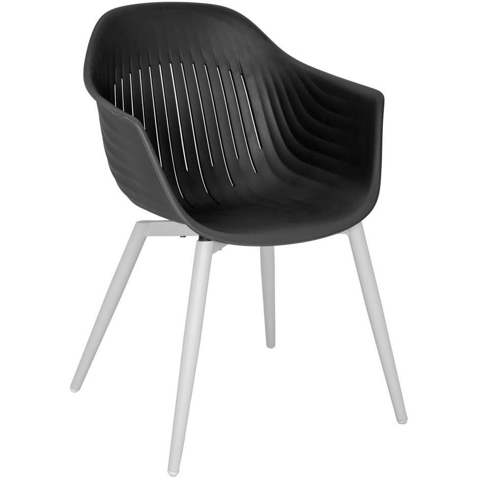 Puutarhatuoli Mirpol Ballena, kierrätysmuovi, musta, 4 kpl