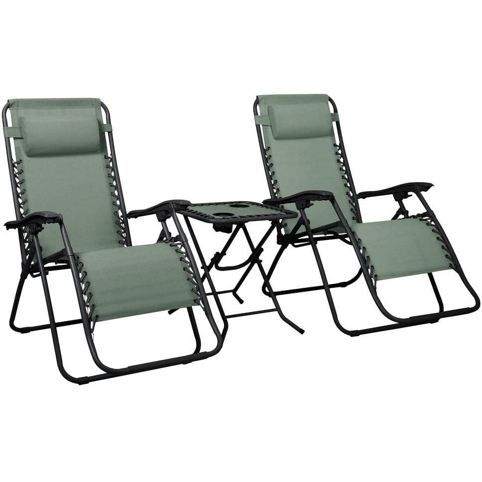 Ulkokalustesetti Mirpol Delux, 2 lepotuolia + pöytä, vihreä