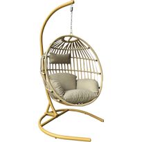 Riipputuoli jalustalla Mirpol Vico, teräsrunko, beige