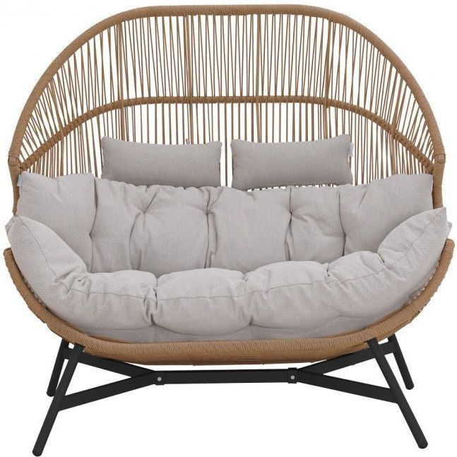 Polyrottinkituoli esti & esta Holand, 2-istuttava, beige