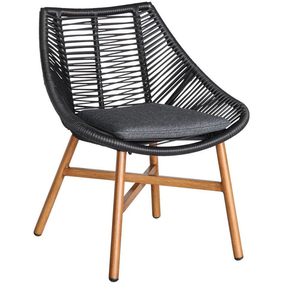 Puutarhatuoli Mirpol Holand, polyrottinki, antrasiitti, 4 kpl