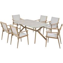 Ruokailuryhmä ulos esti &amp; esta Napa, 6-istuttava, beige