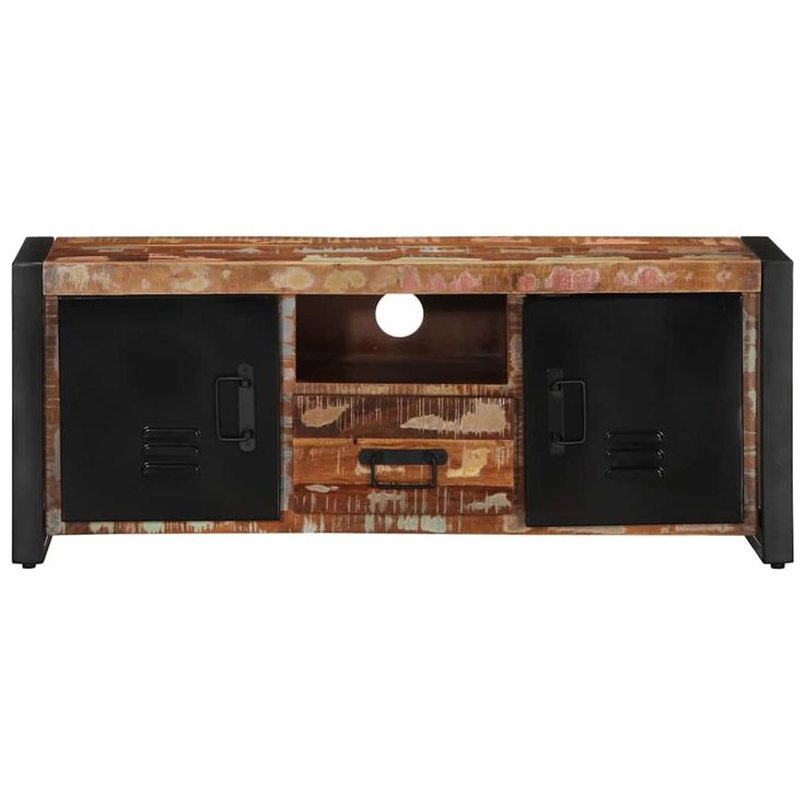 TV-kaappi 100x30x40 cm Kierrätetty massiivipuu (13590)