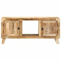 TV-kaappi 105x46x32 cm Massiivipuuta Karkea Mango (04521)
