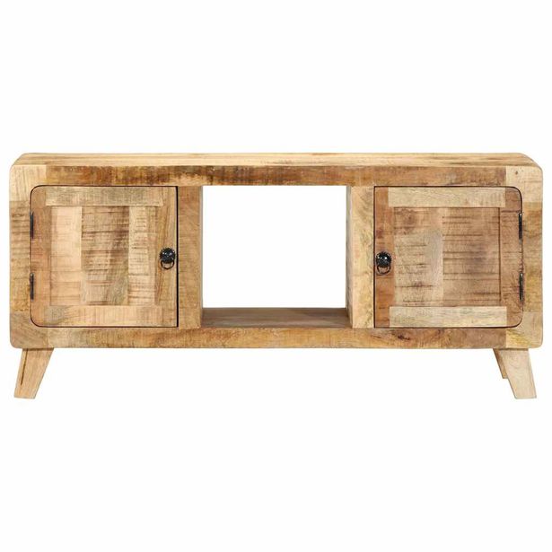 TV-kaappi 105x46x32 cm Massiivipuuta Karkea Mango (04521)