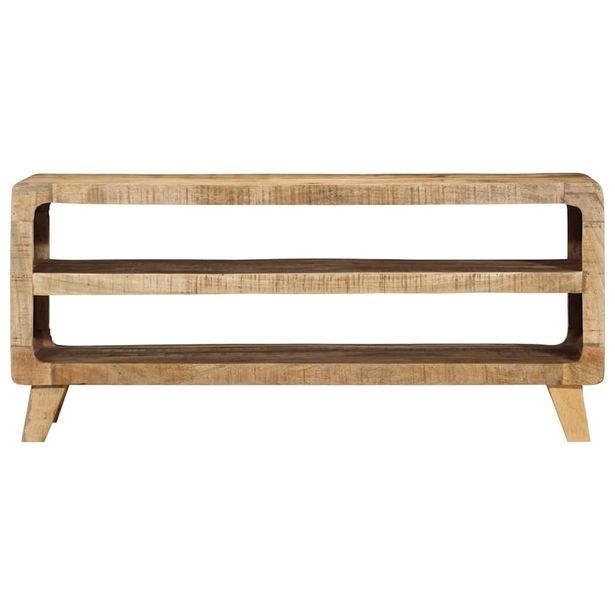 TV-kaappi 105x46x32 cm Massiivipuuta Karkea Mango (04523)