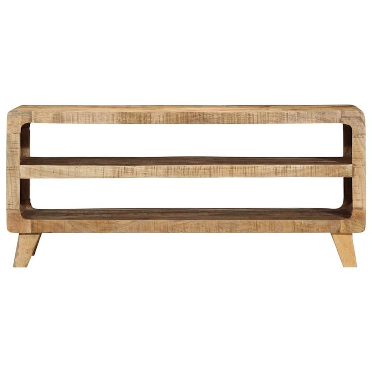 TV-kaappi 105x46x32 cm Massiivipuuta Karkea Mango (04523)