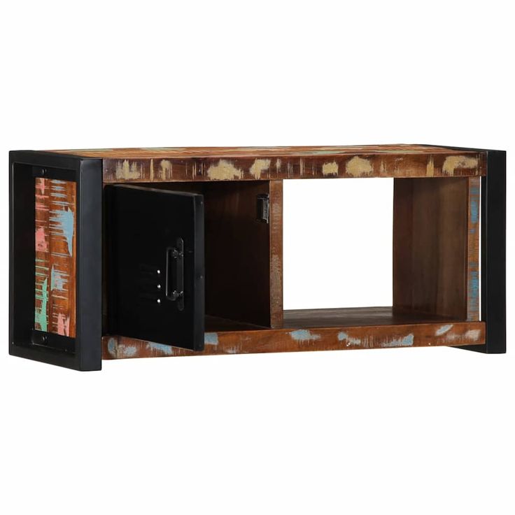 TV-kaappi 80x30x35 cm Kierrätetty massiivipuu (13596)