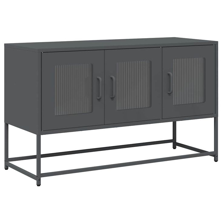 TV-kaappi Antrasiitti 100,5x39x60,5 cm Kylmävalssattu teräs (53340)
