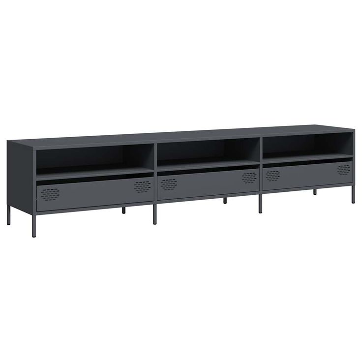 TV-kaappi Antrasiitti 202x39x43,5 cm Kylmävalssattu teräs (51348)