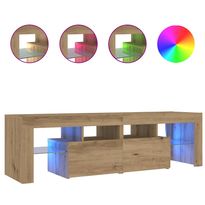 TV-kaluste LED-valoilla, leveys 140 cm, eri värejä (08761)