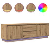 TV-kaappi LED-valoilla käsityöläinen tammi 160,5x41x50 cm (28434)
