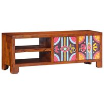 TV-kaappi Monivärinen 110x30x40 massiivipuu akaasia (16503)