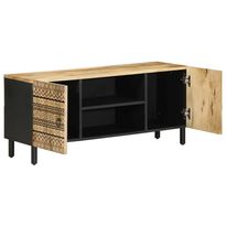 TV-kaappi musta 105x33,5x46 cm massiivipuuta mango (18628)